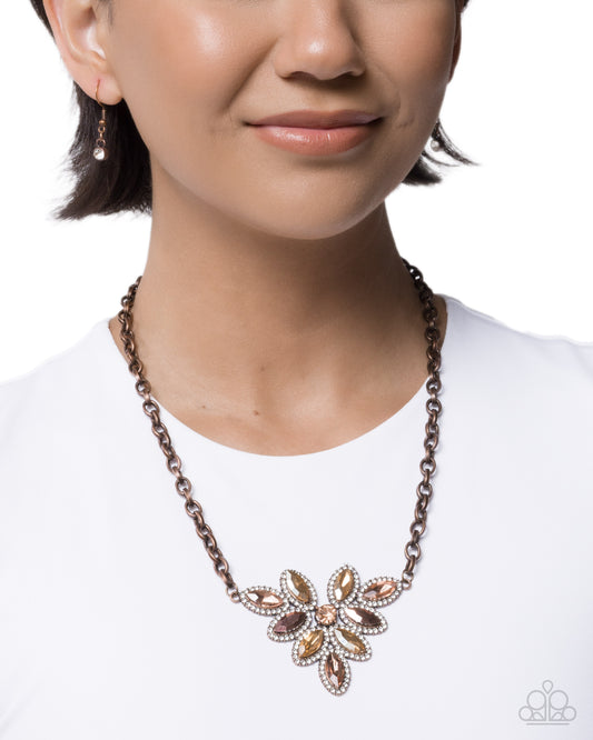 Discerning Dazzle - Copper - Paparazzi Necklace Image