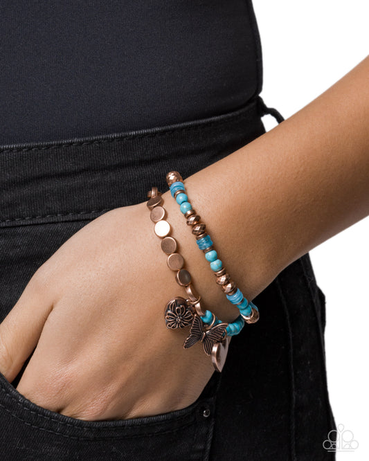 Gliding Greeting - Copper - Paparazzi Bracelet Image