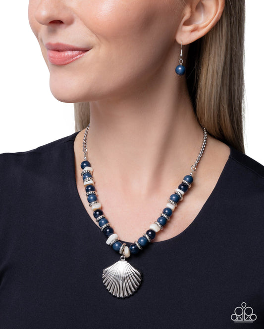 Seafaring Season - Blue - Paparazzi Necklace Image