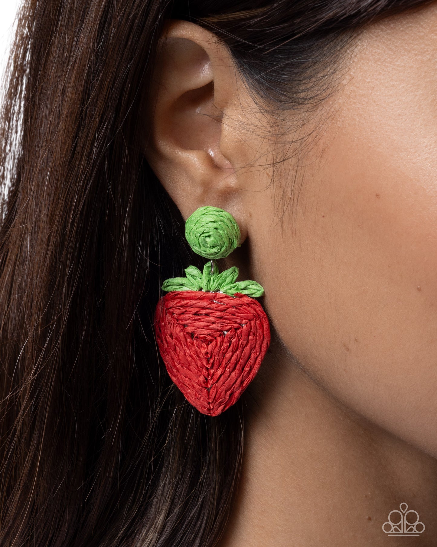 Strawberry Silhouette - Paparazzi Earring Image