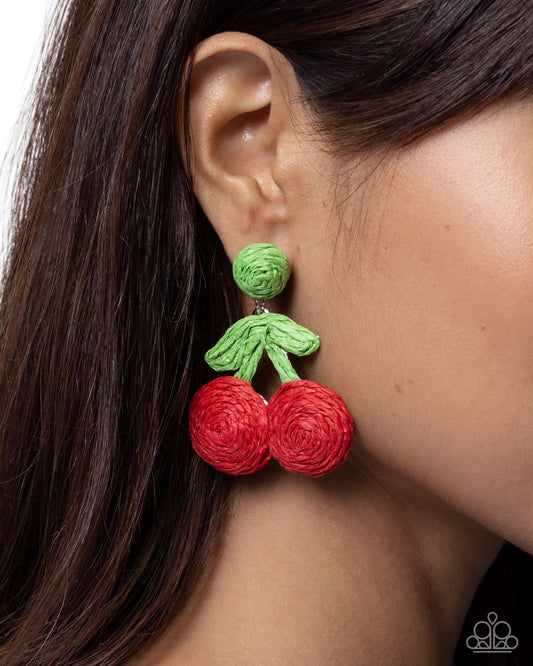 Crafted Cherry - Paparazzi Earring Image