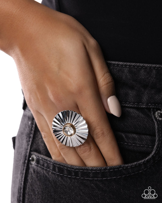 Crimped Can-Can - Paparazzi Ring Image