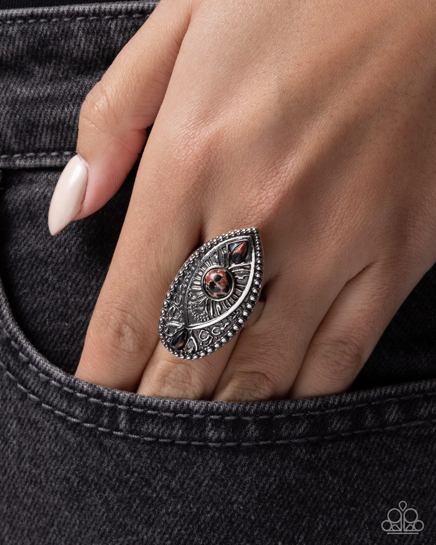 Rustic Raise - Black - Paparazzi Ring Image