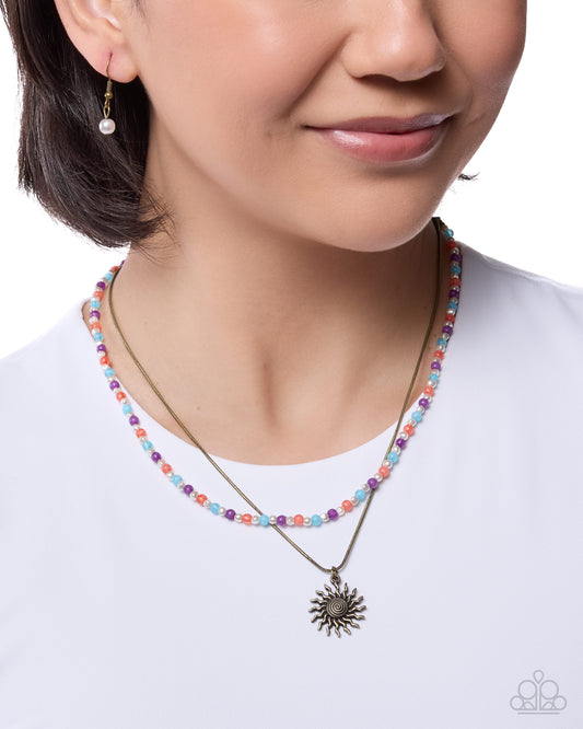 Spiraling Sunset - Paparazzi Necklace Image