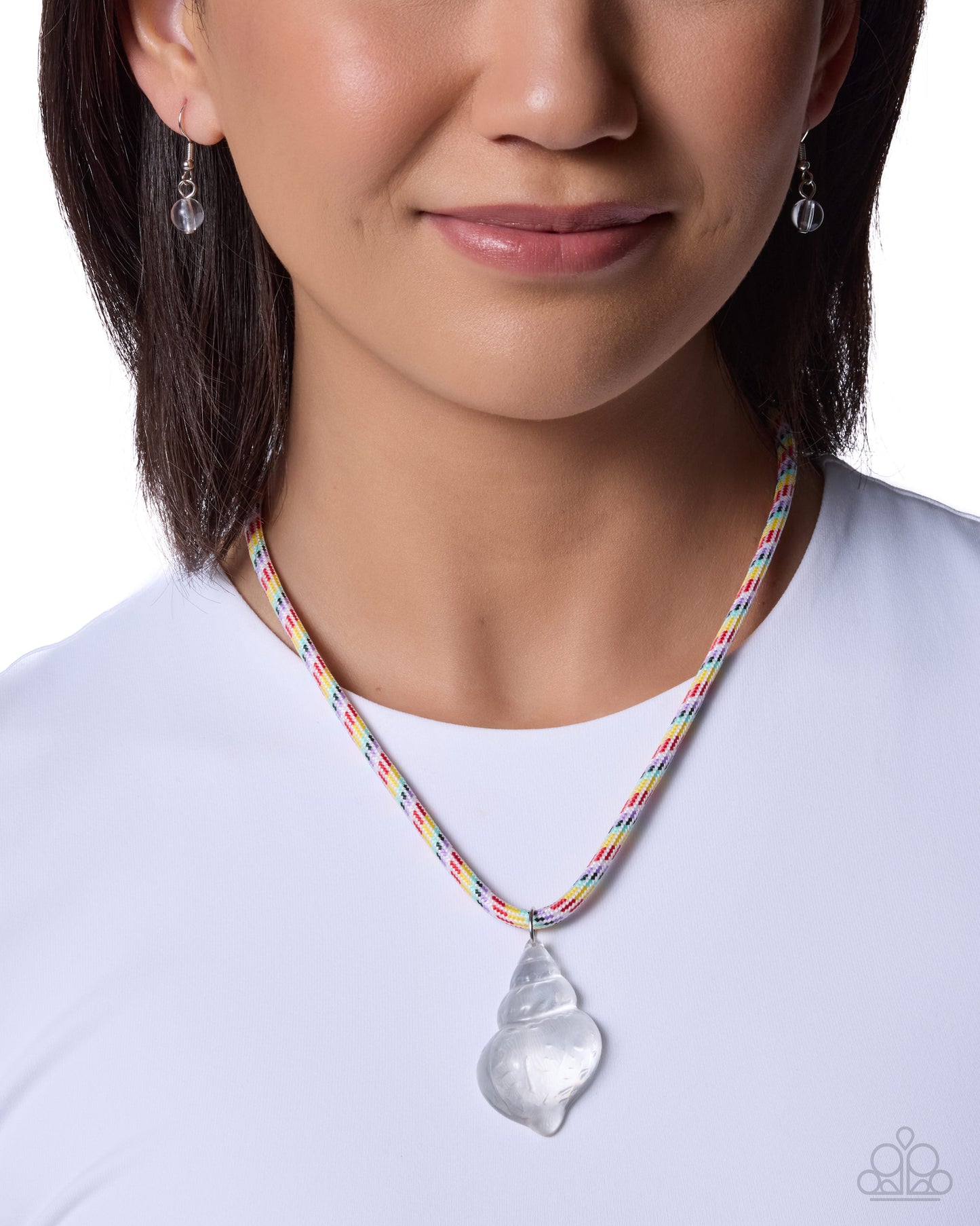 Swanky Shell - White - Paparazzi Necklace Image