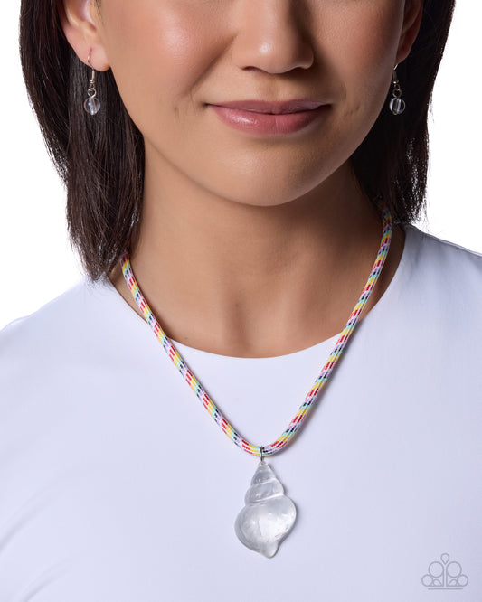 Swanky Shell - White - Paparazzi Necklace Image