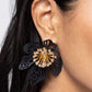 Paparazzi Earring ~ Wonderland Wallflower - Black