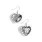 Paparazzi Earring ~ Engraved Excitement - silver