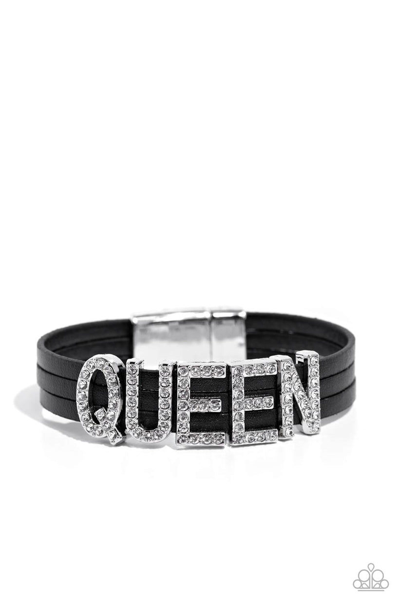 Paparazzi Bracelet ~ Queen of My Life - Black