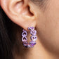 Paparazzi Earring ~ Historic Hearts - Purple