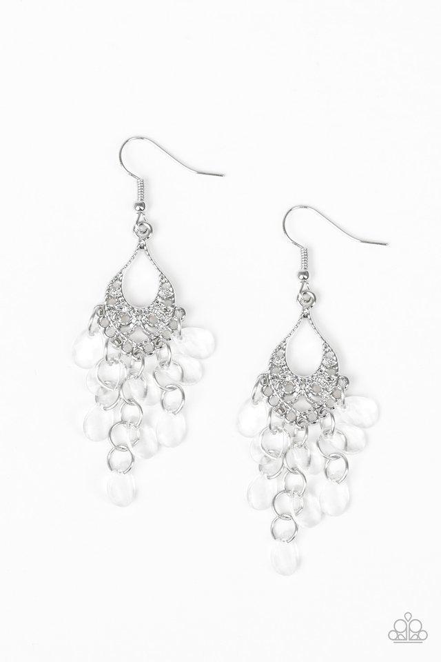 Paparazzi Earring ~ What Happens In Maui - White
