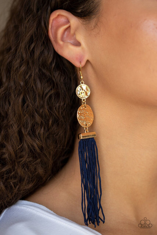 Paparazzi Earring ~ Lotus Gardens - Blue