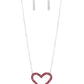 Paparazzi Necklace ~ Pull Some HEART-strings - Red