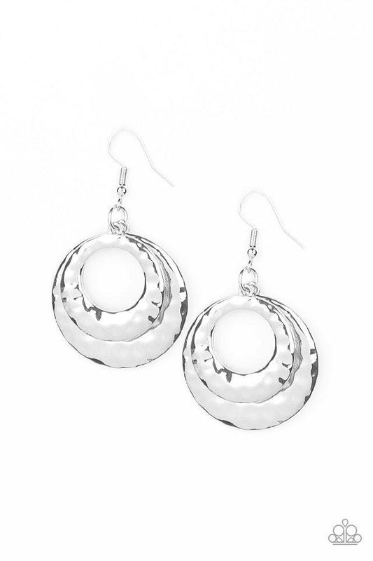 Paparazzi Earring ~ Perfectly Imperfect - Silver