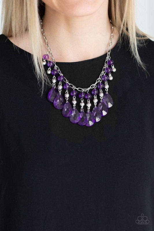 Paparazzi Necklace ~ Beauty School Drop Out - Purple