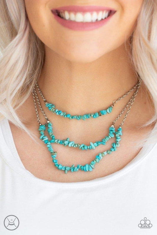 Paparazzi Necklace ~ Eco Goddess - Blue