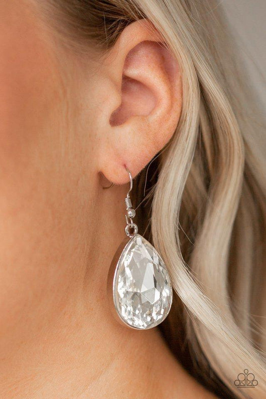 Paparazzi Earring ~ Limo Ride - White