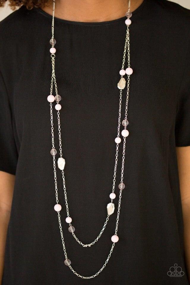 Paparazzi Necklace - Hitting A GLOW Point - Pink