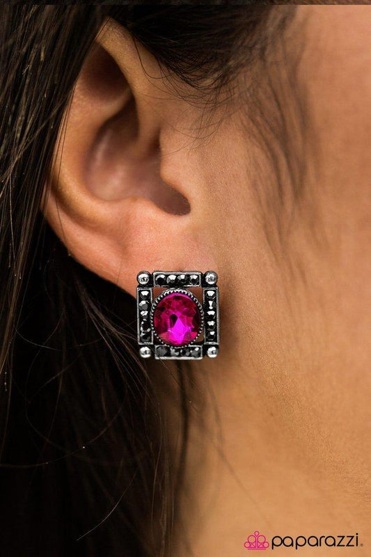 Paparazzi Earrings - Backstage Broadway - Pink