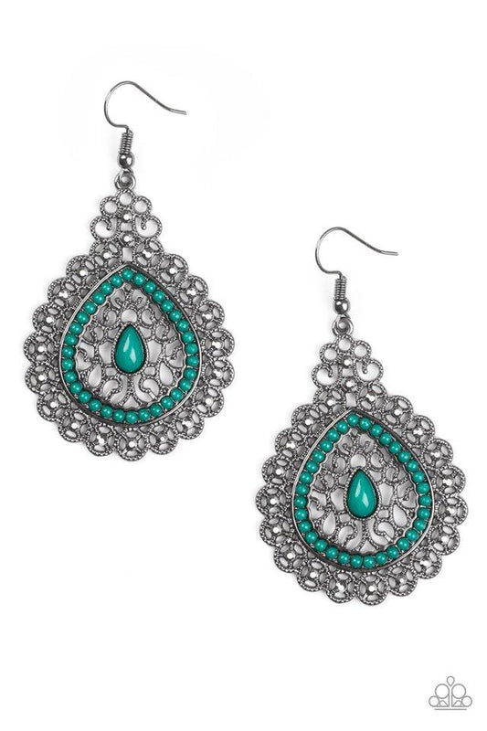 Paparazzi Earring ~ Carnival Courtesan - Green