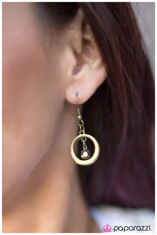 Paparazzi Earring ~ New Money - Brass