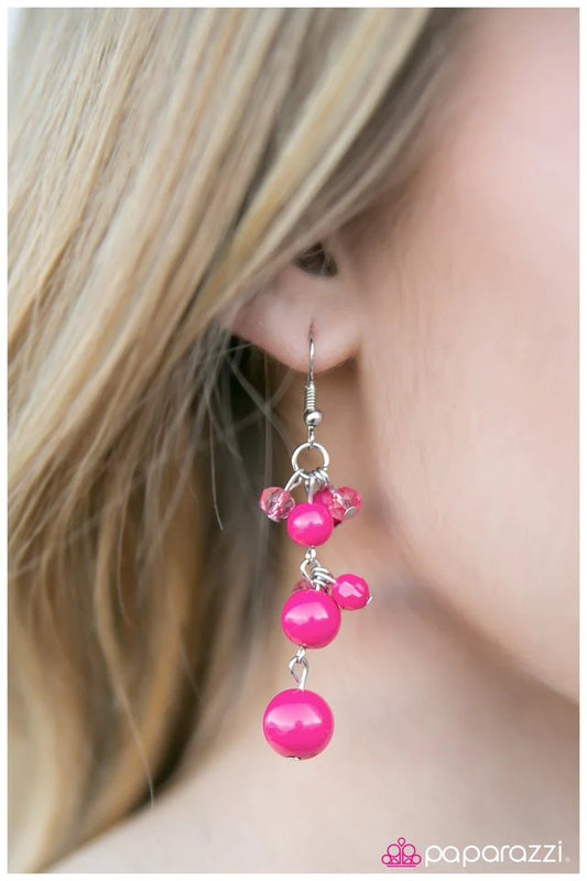 Paparazzi Earring ~ Maid of Honor - Pink