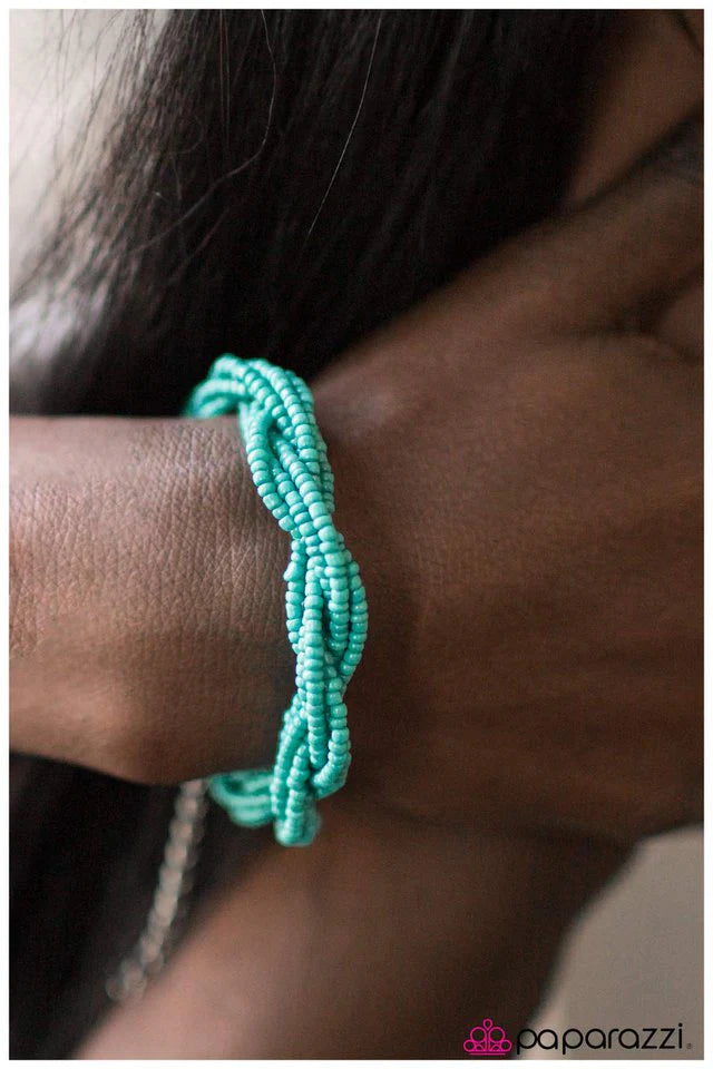 Pulsera Paparazzi ~ BEAD-iful Girls - Azul