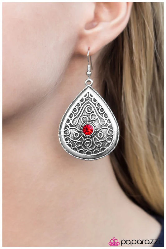 Paparazzi Earring ~ What Are You Waiting For? - Red