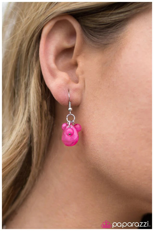 Paparazzi Earring ~ A Secret Wish - Pink