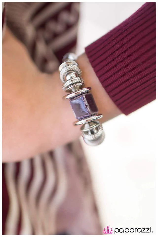 Paparazzi Bracelet ~ Around The Block - Purple