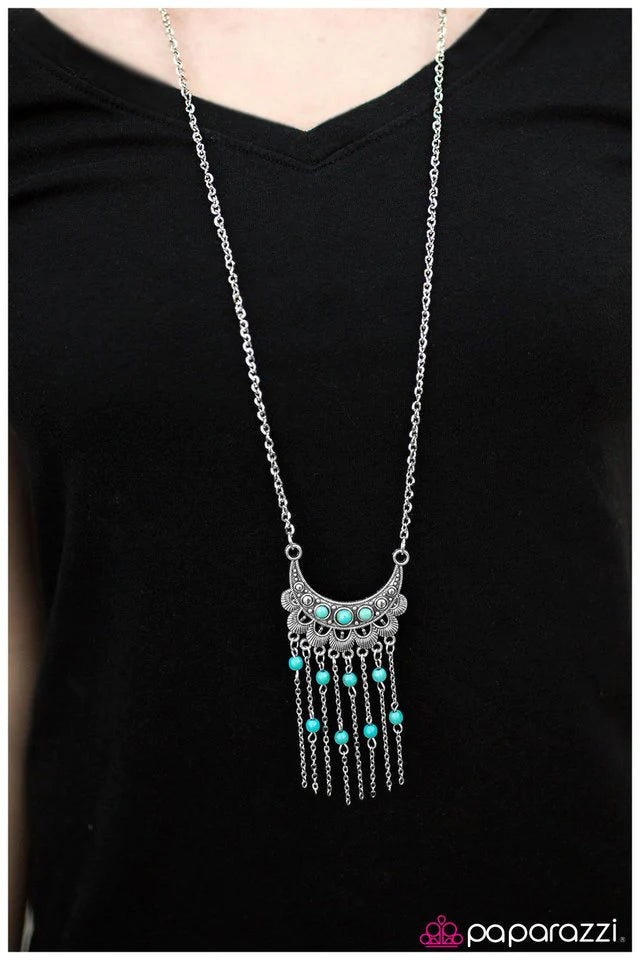 Paparazzi Necklace ~ That 70s Show - Blue