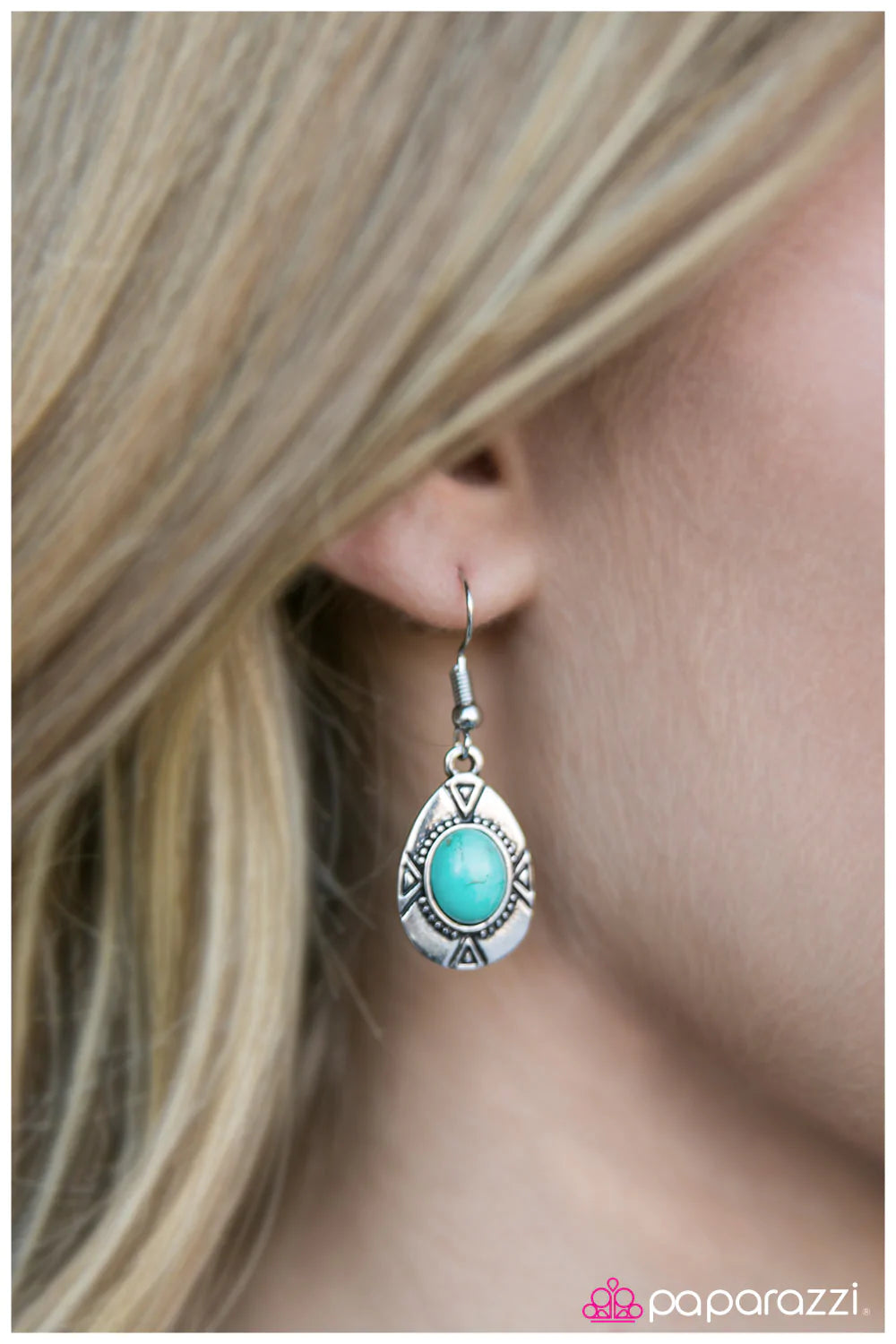 Paparazzi Earring ~ Deserted Islands  - Blue