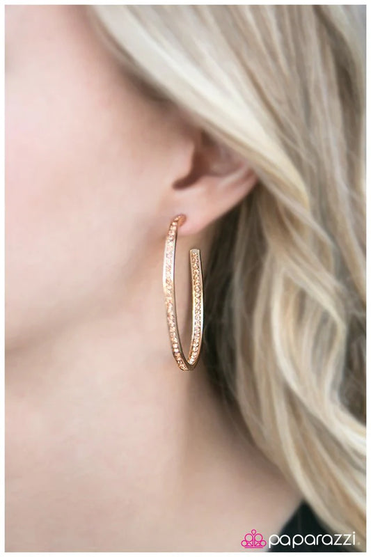 Paparazzi Earring ~ If Looks Could Kill... - Gold