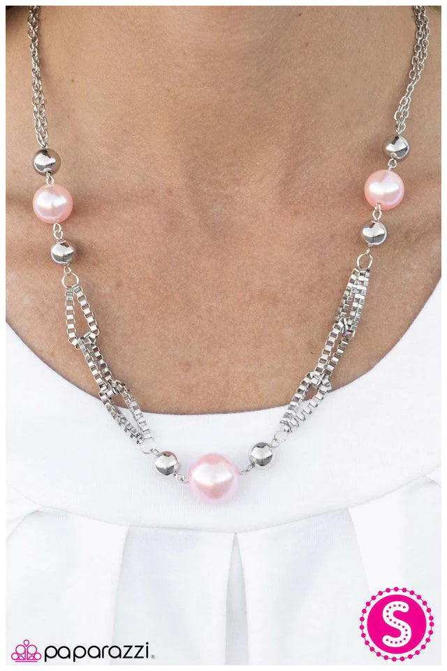 Paparazzi Necklace ~ Calm and Connected - Pink