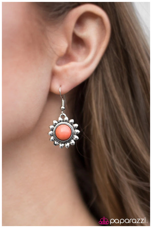 Paparazzi Earring ~ Pep Rally - Orange