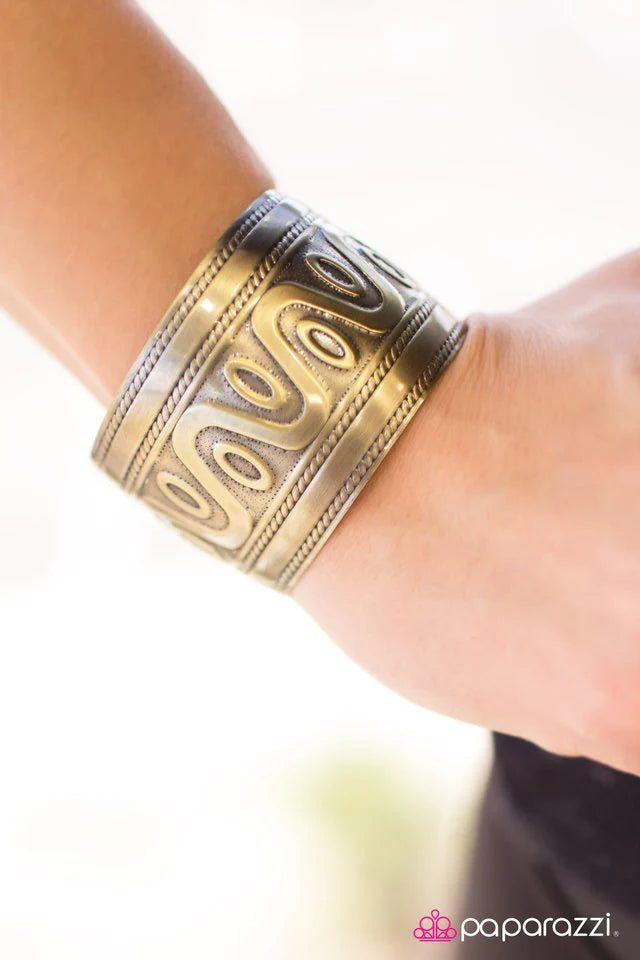 Paparazzi Bracelet ~ Come What MAYAN - Brass