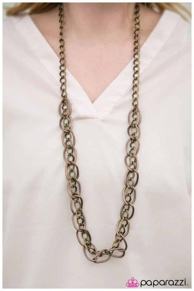 Paparazzi Necklace ~ Chain of Command - Brass