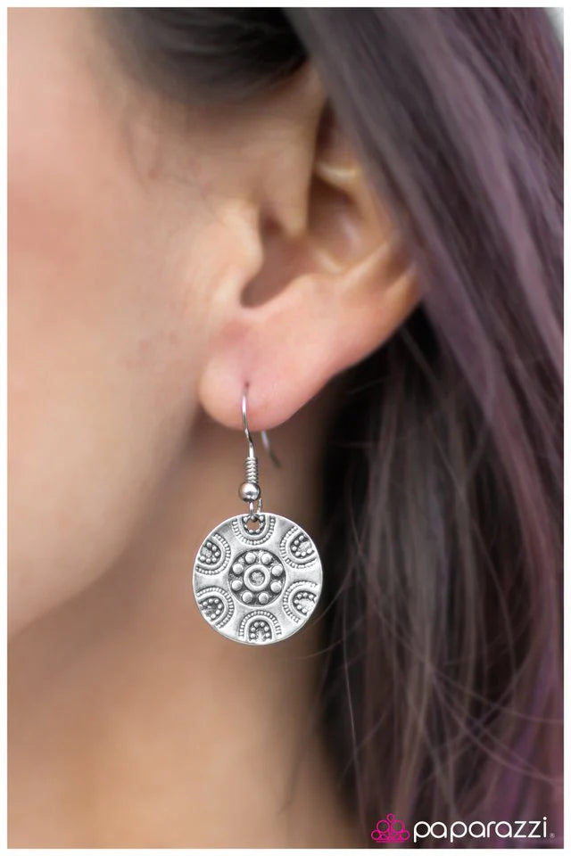 Paparazzi Earring ~ Culture Shock - Silver