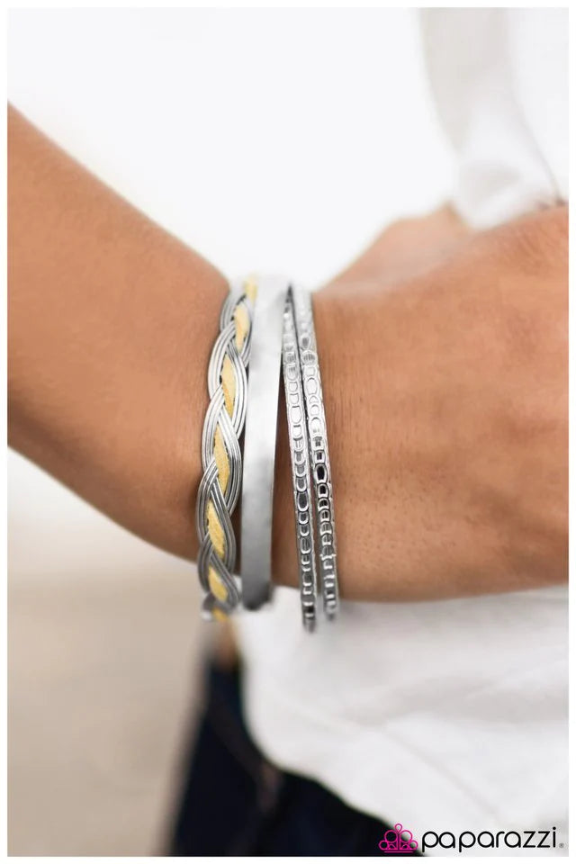 Paparazzi Bracelet ~ BRAID The Elements - Yellow