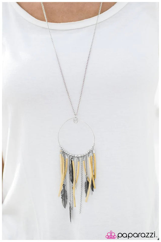 Paparazzi Necklace ~ See You In My Dreams - Yellow