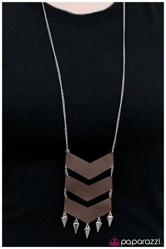 Paparazzi Necklace ~ A Taste for Danger - Brown