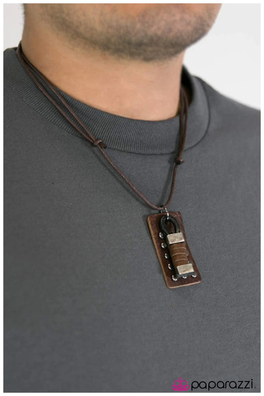 Paparazzi Necklace ~ Thor  - Brown