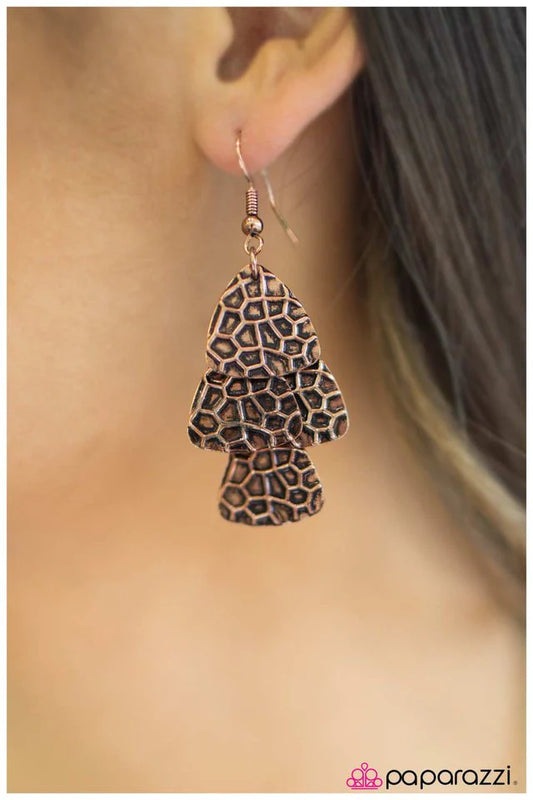 Paparazzi Earring ~ Abracadabra - Copper