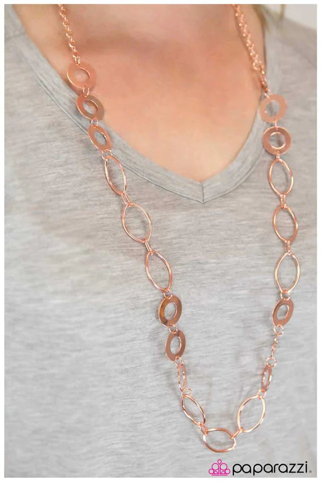 Paparazzi Necklace ~ Takin Care Of Business - Copper