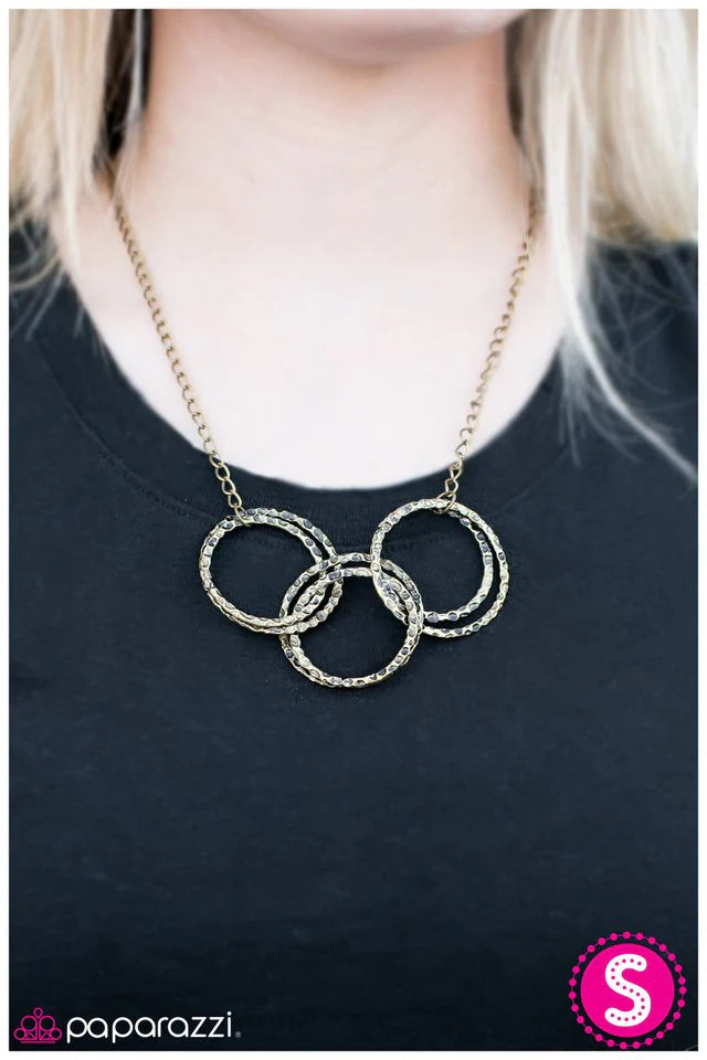 Paparazzi Necklace ~ Going Strong - Brass