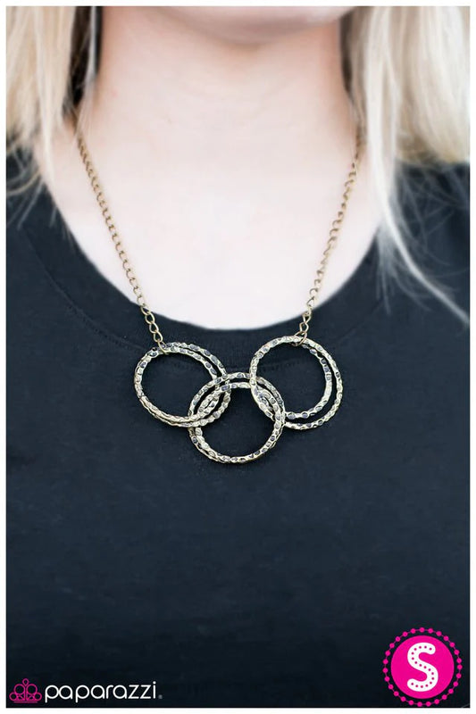 Paparazzi Necklace ~ Going Strong - Brass