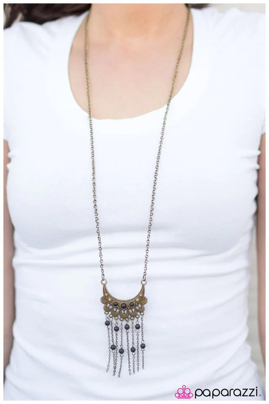 Paparazzi Necklace ~ That 70s Show - Brass