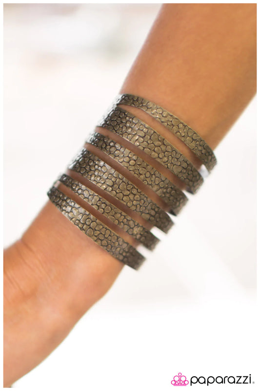 Paparazzi Bracelet ~ Nomad - Brass