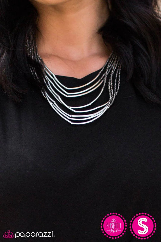 Paparazzi Necklace ~ Living The GLEAM - Silver