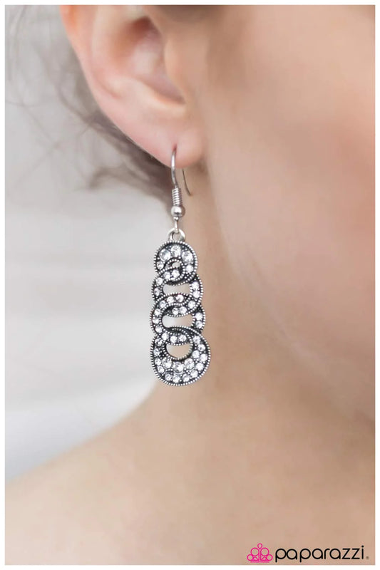 Paparazzi Earring ~ The Imperial Ball  - White